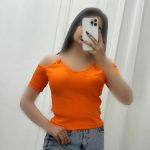 تیشرت یقه هفت سرشانه زنجیر (پک 6 عددی)